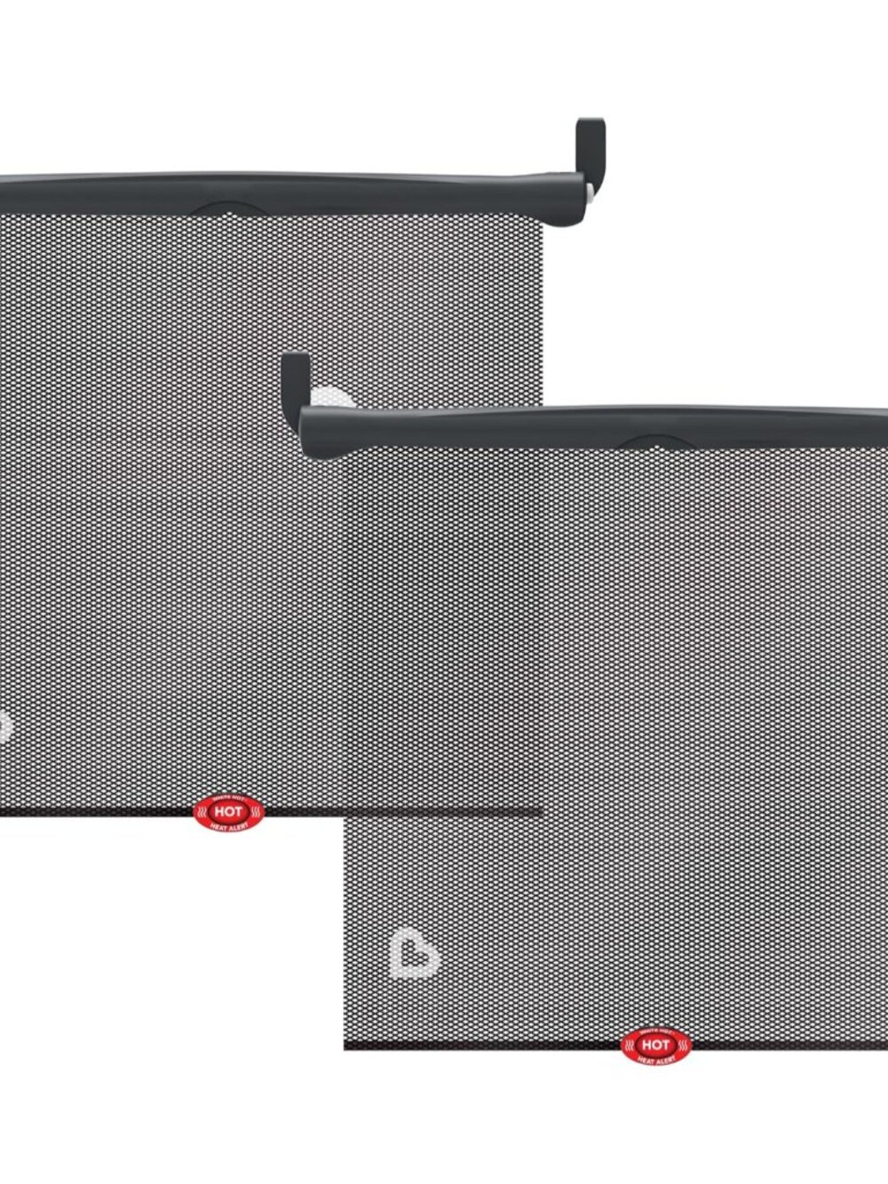 Brica Sun Safety Car Window Shade with Heat Alert, Helps Block UVA/UVB Rays, 2 P